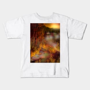 mystical forest fire Kids T-Shirt